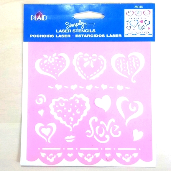 5/$15 VTG Stencil Hearts - Picture 1 of 3